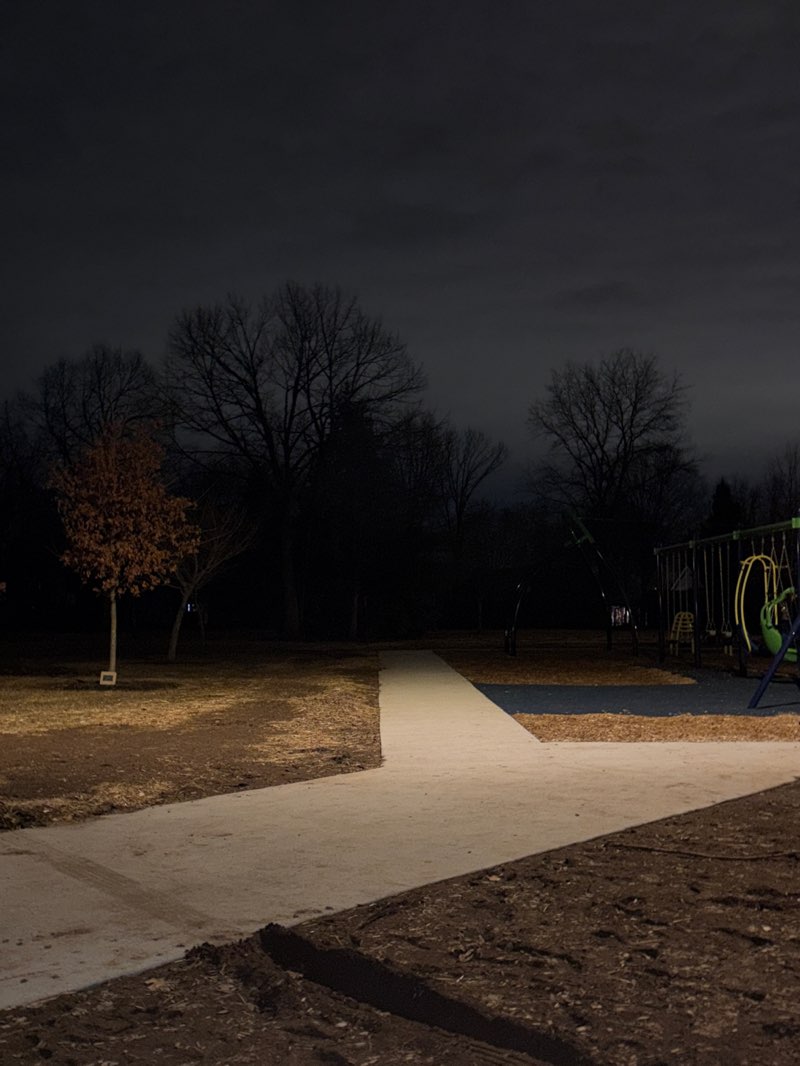 walking near me in O'Houser Park in winter