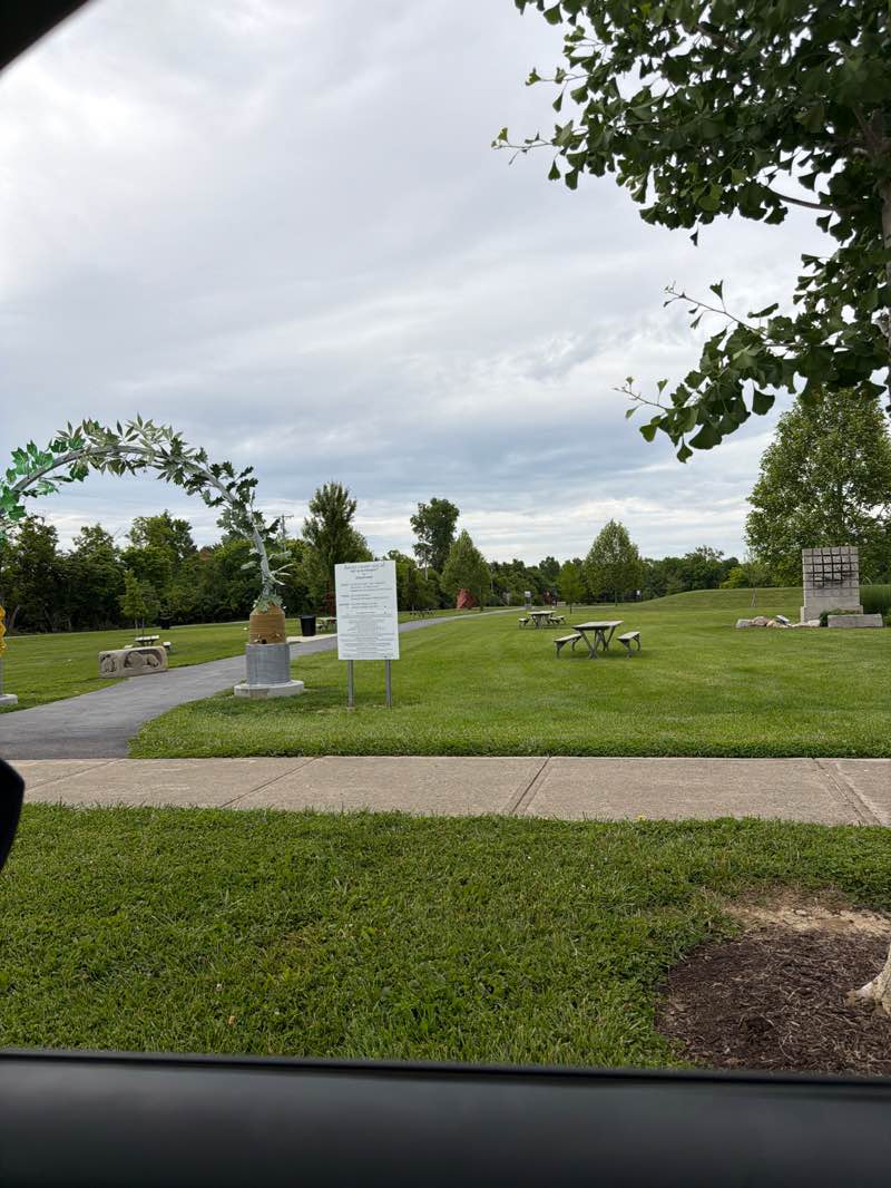 walking near me in Vandalia Art Park in summer