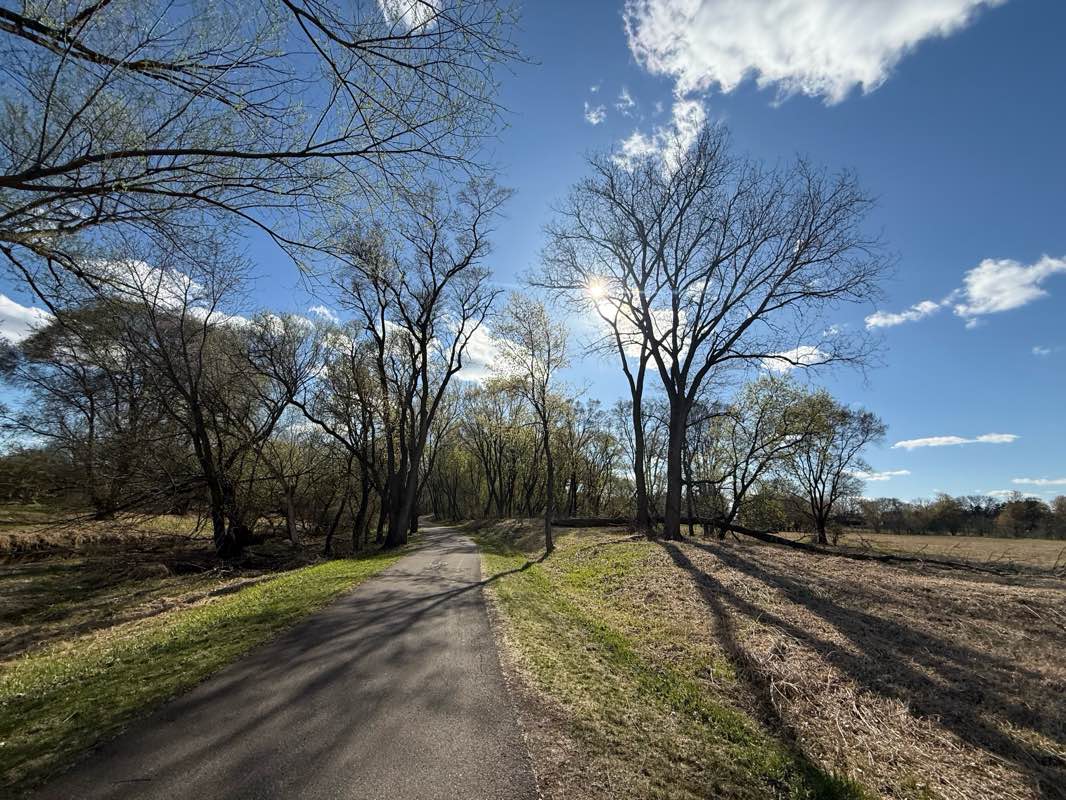walking near me in Brookdale Park in spring