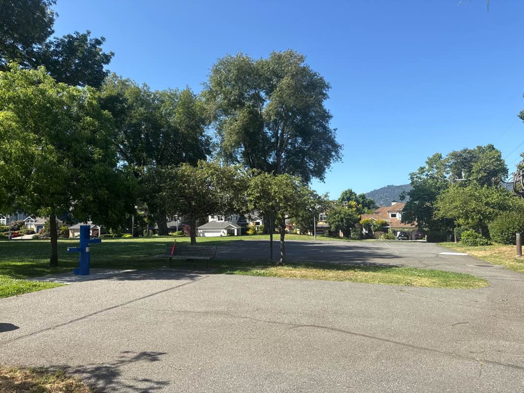 walking near me in Greenbrae School Park in spring