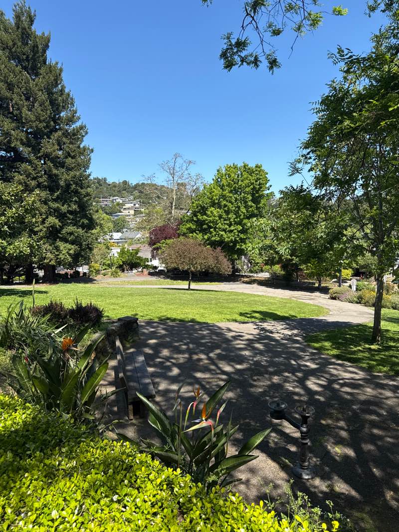 walking near me in Gerstle Park in spring