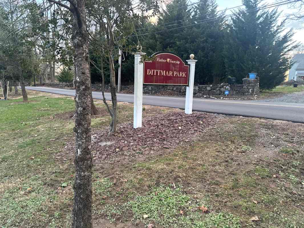 walking near me in Dittmar Park in spring