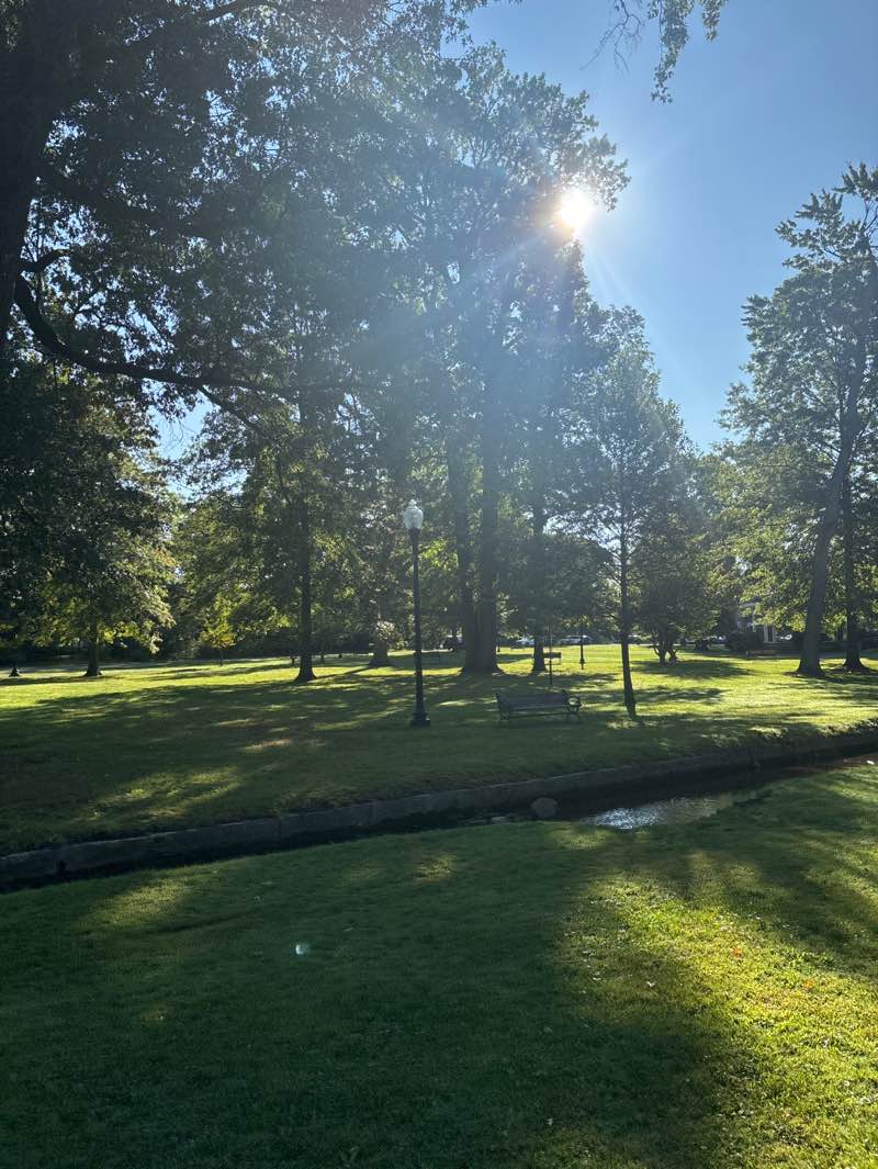 walking near me in Mindowaskin Park in autumn