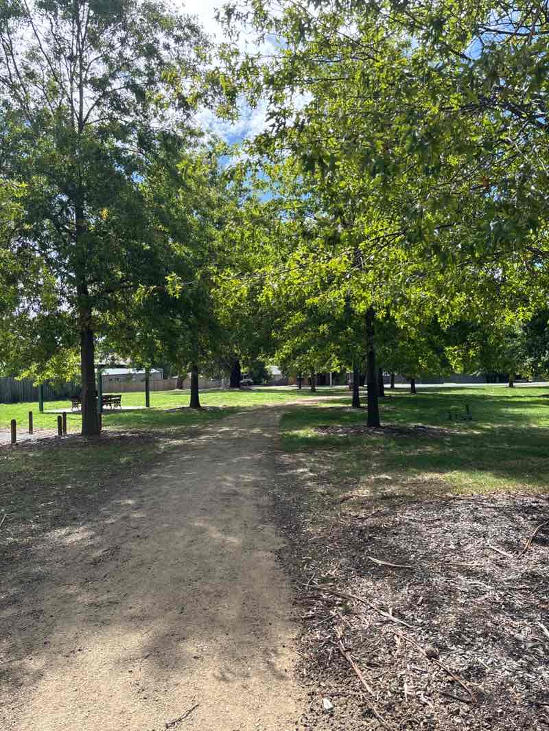 walking near me in Kyneton Gasworks Community Park in autumn