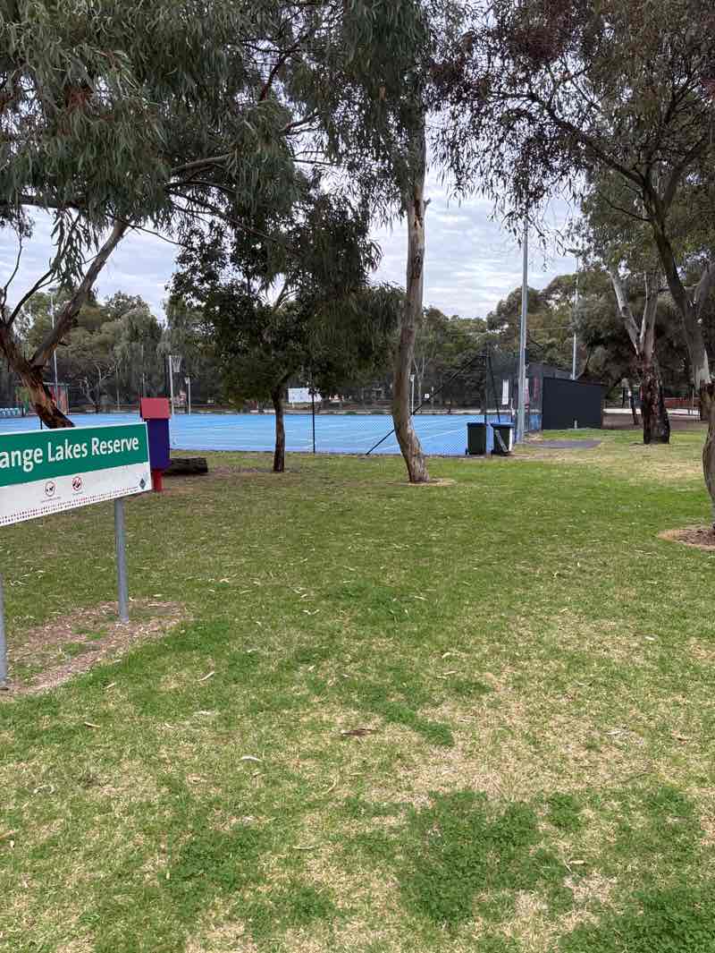 walking near me in Grange Lakes Reserve in winter
