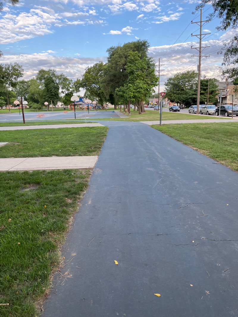 walking near me in Kościuszko Park in winter