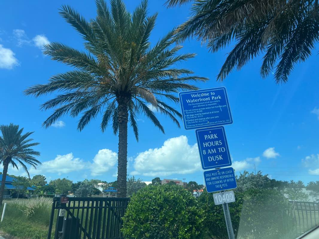 walking near me in Seminole Water Front Park in summer