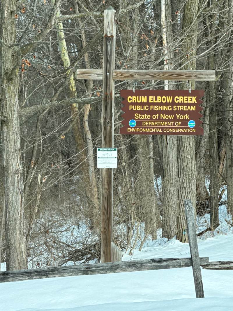 walking near me in Crum Elbow Creek Waterway Access in winter