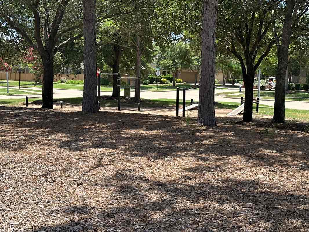 walking near me in Cinco Ranch II Park at Pine Hills in summer