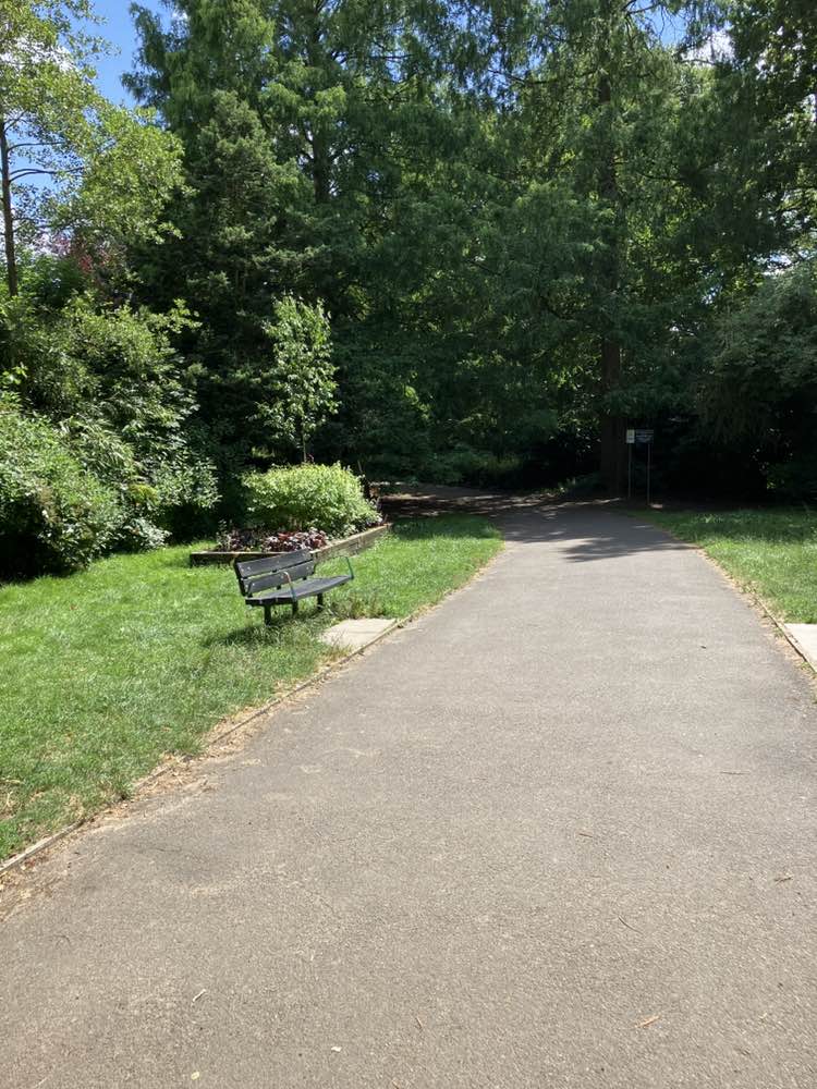 walking near me in West Bank Park in summer