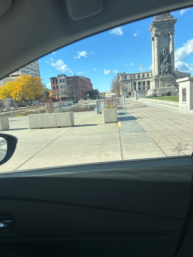 walking near me in Clinton Square in autumn