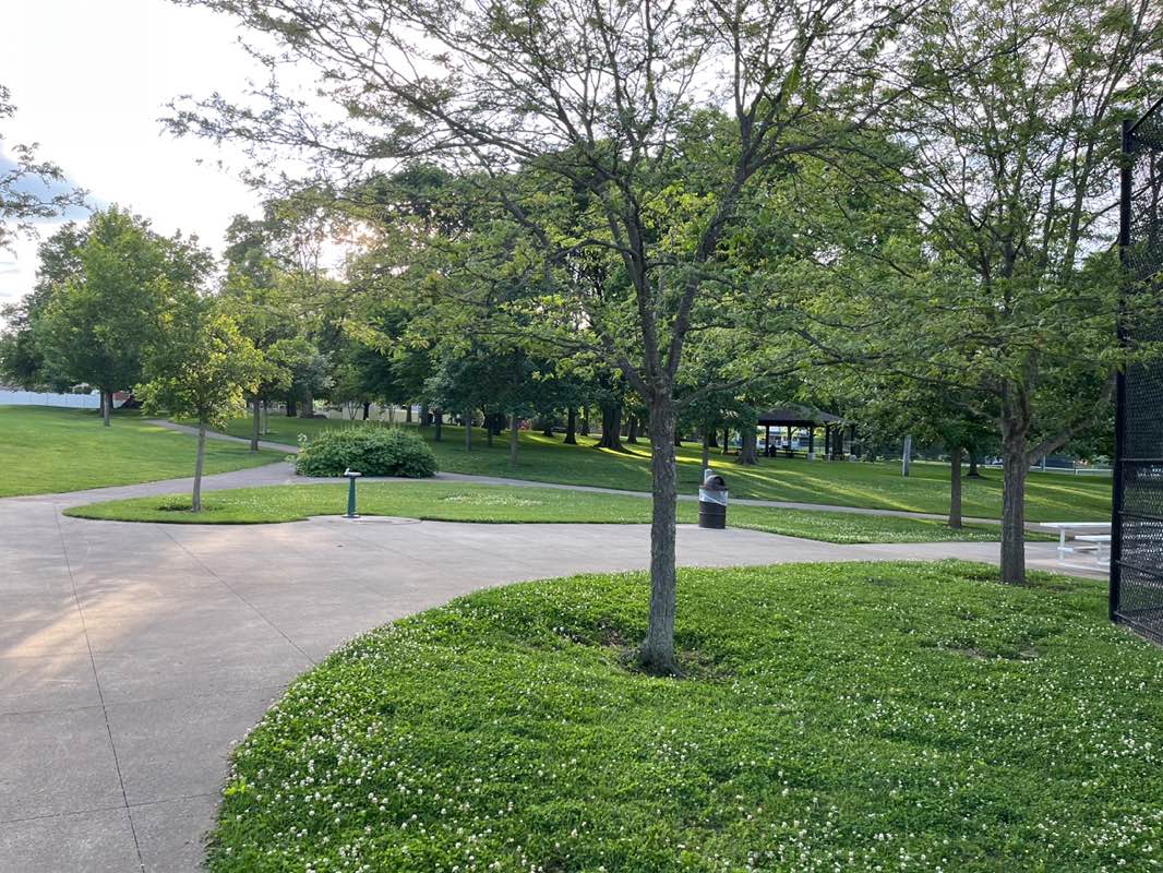 walking near me in Ernst Park in summer