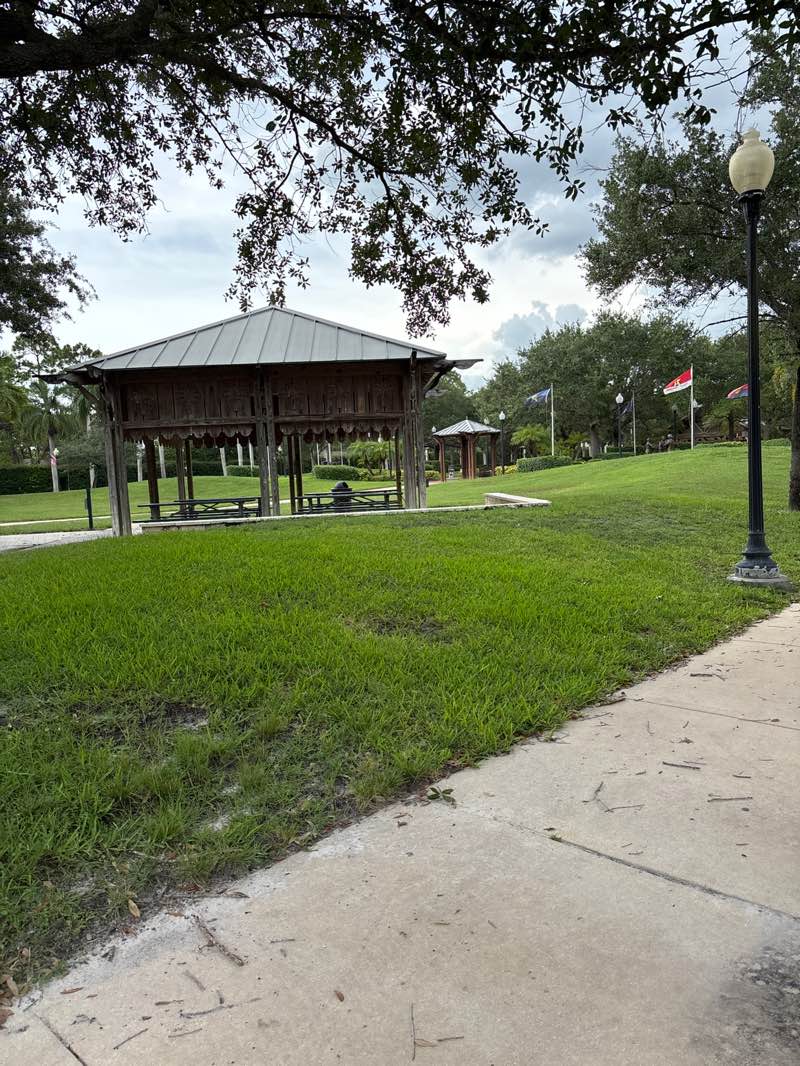 walking near me in Veterans Park in summer