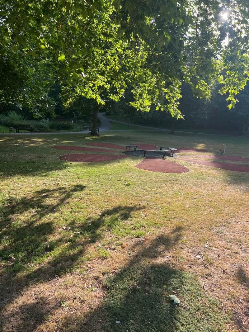 walking near me in Christchurch Park in summer