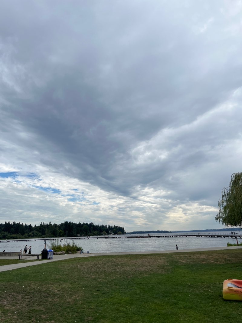 walking near me in Juanita Beach Park in autumn