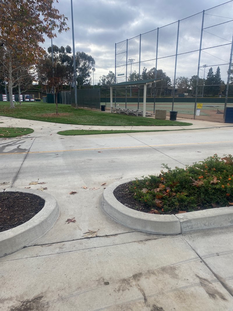 walking near me in El Toro Community Park in winter