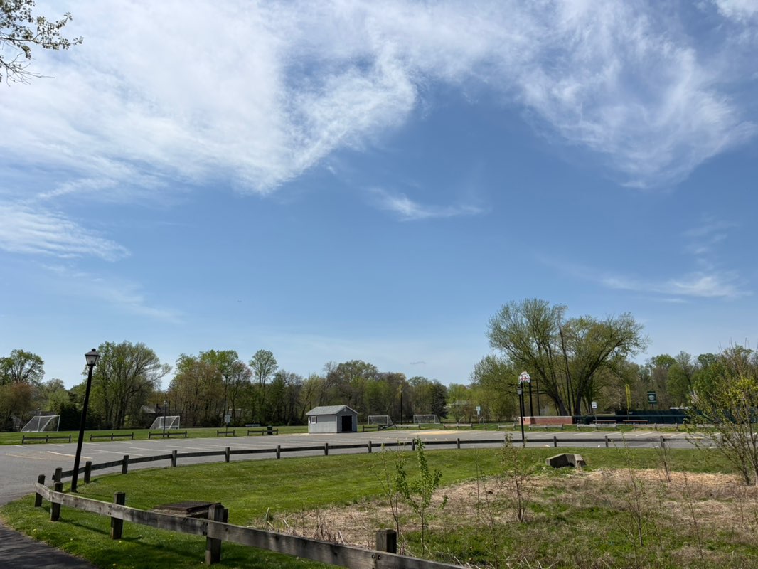 walking near me in Memorial Field in spring