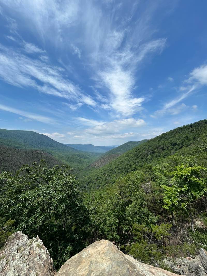 walking near me in James River Face Wilderness in summer