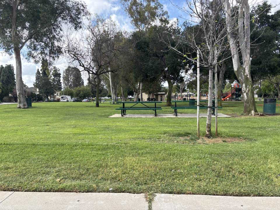 walking near me in Acuna Park in spring