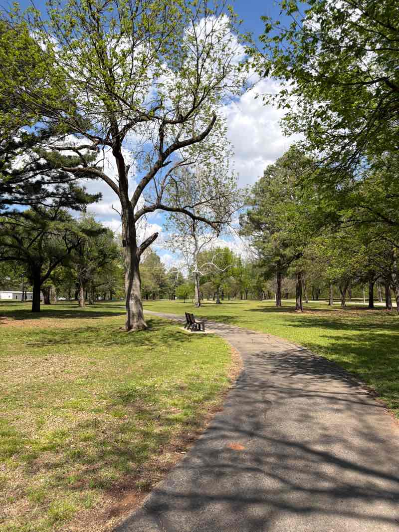 walking near me in Couch Park in spring