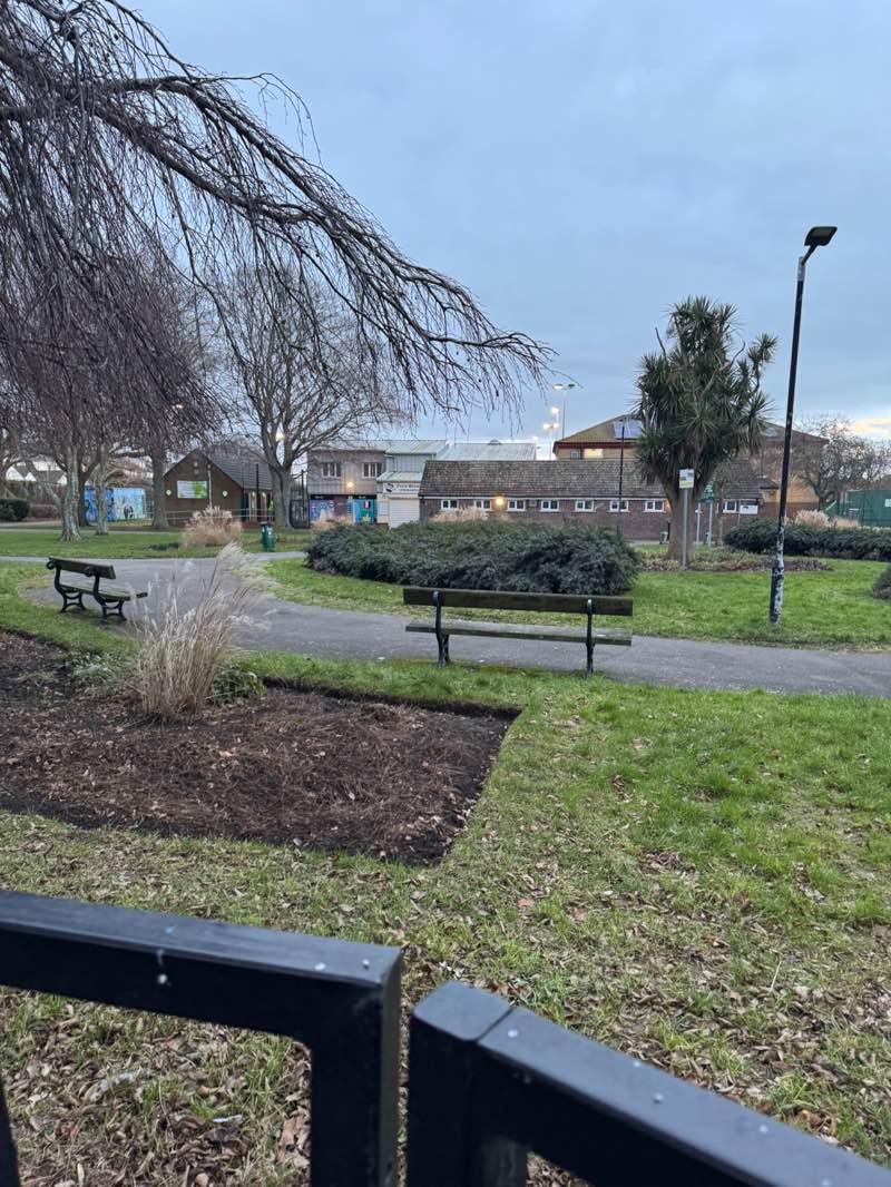 walking near me in Bransbury Park in winter
