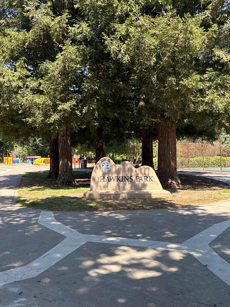 walking near me in Hawkins Park in spring