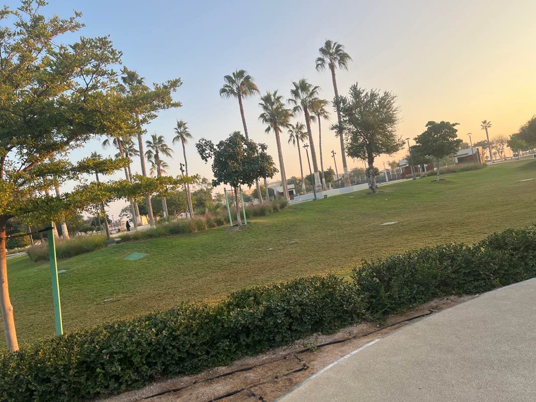 walking near me in Al Wakra Park in winter