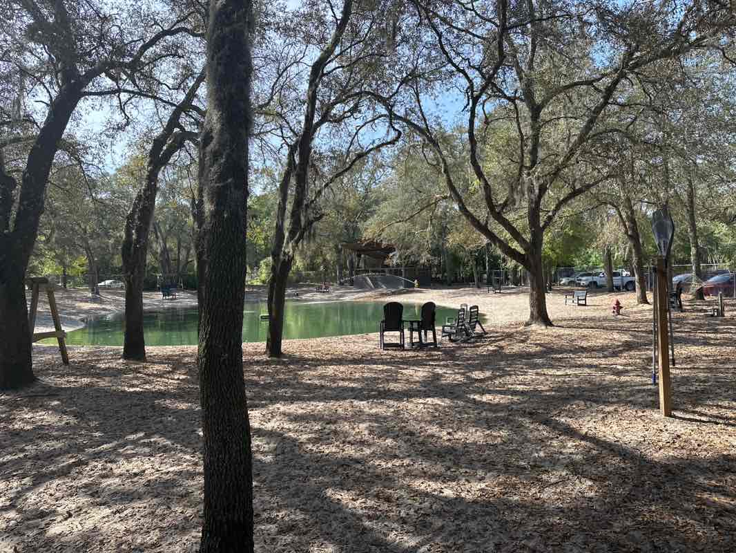 walking near me in Poochies Park in spring