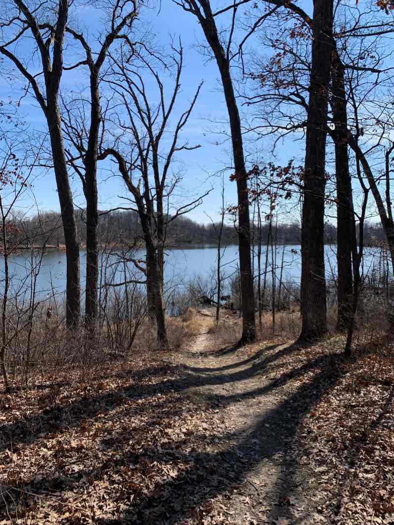 walking near me in Lemon Lake County Park in winter