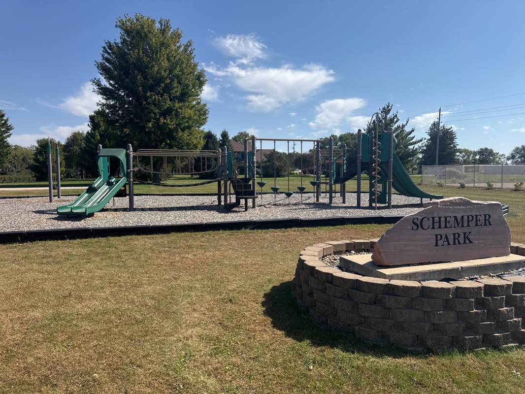 walking near me in Schemper Park in autumn