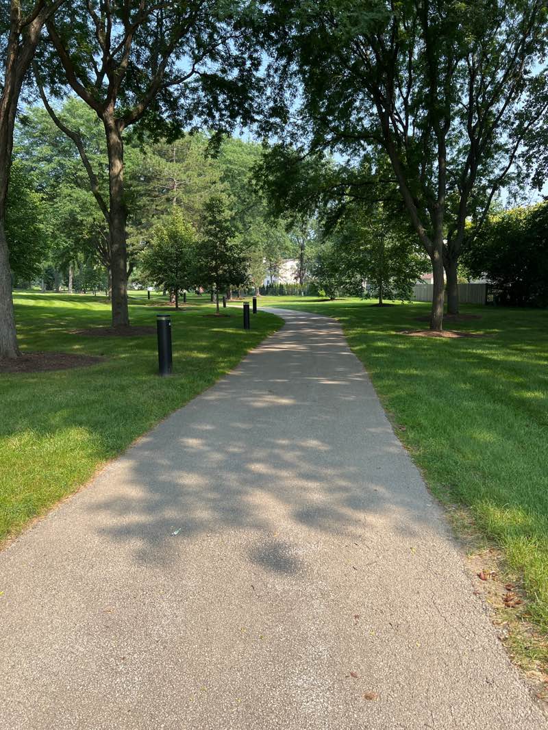 walking near me in Deerpath Park in autumn