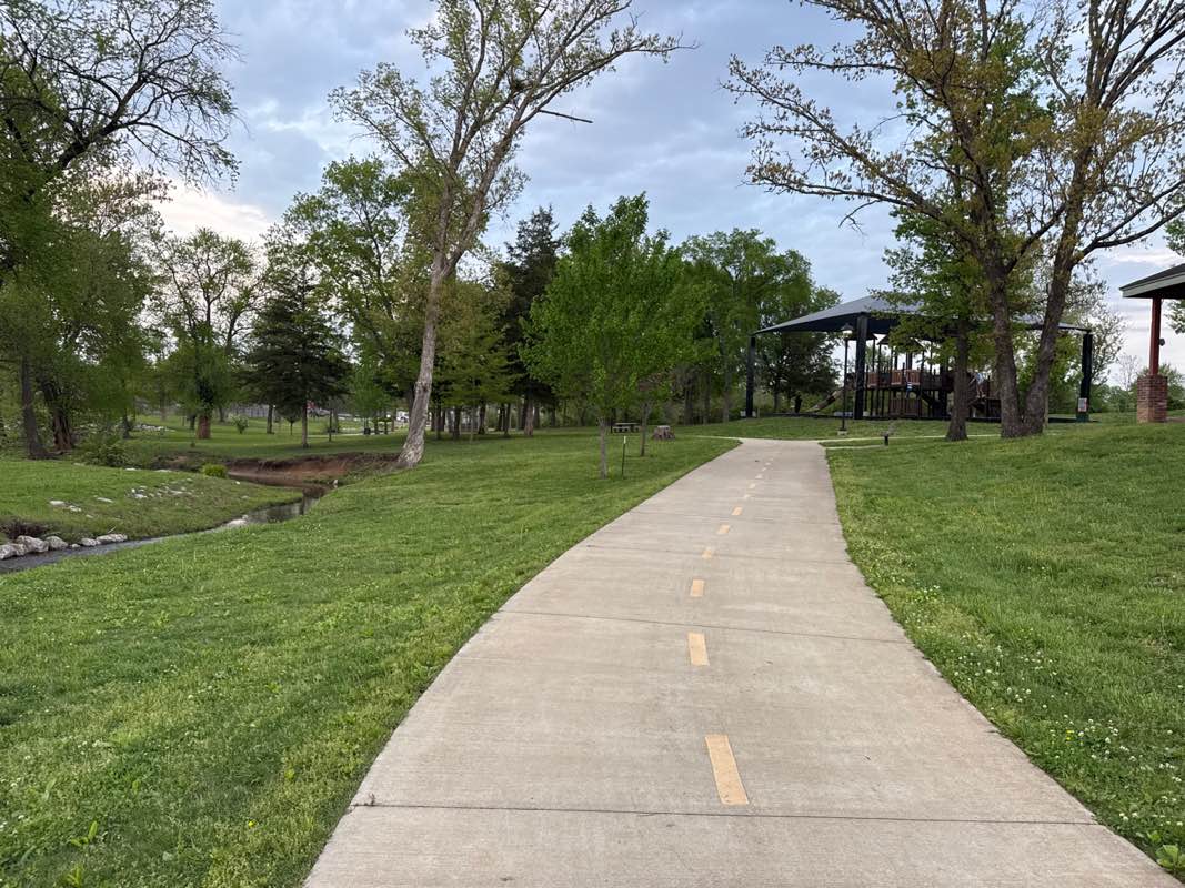 walking near me in McKissick Park in spring