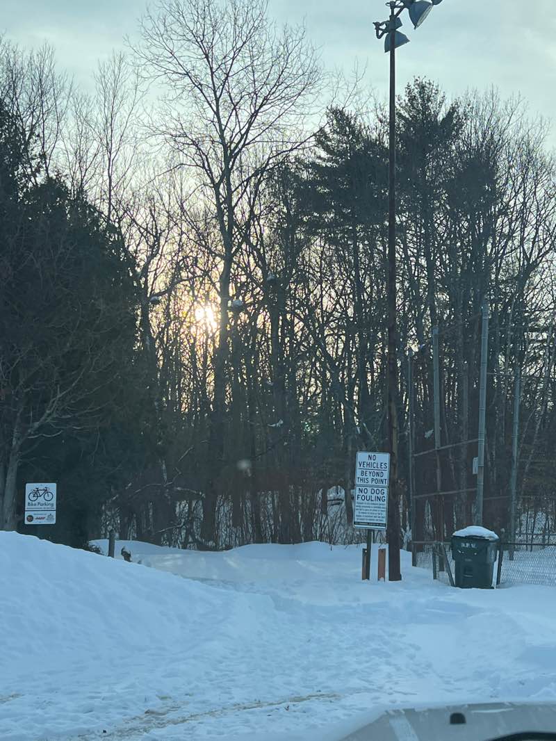 walking near me in Youngsville Park in winter