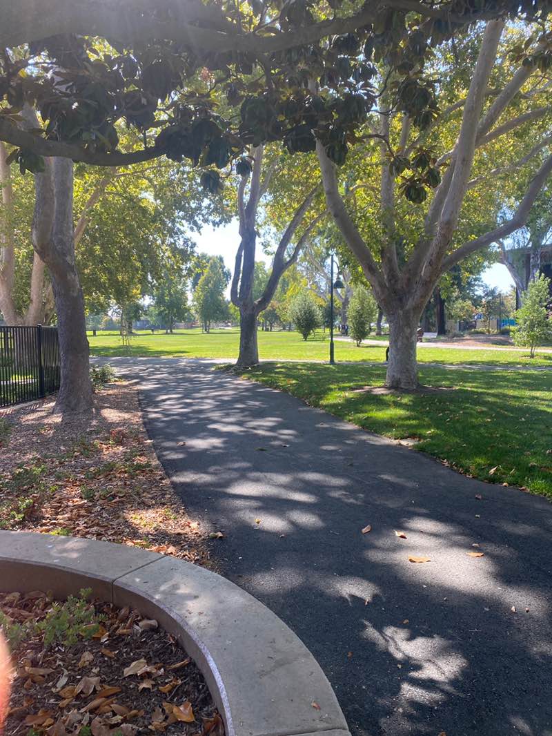 walking near me in Rengstorff Park in autumn