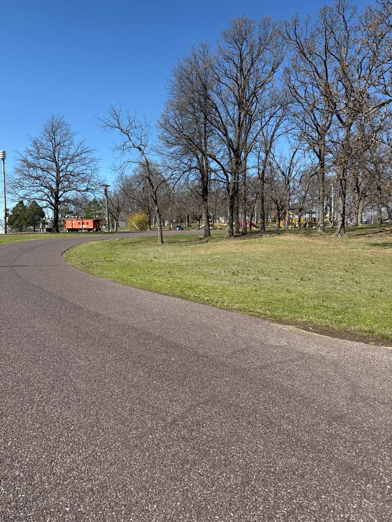 walking near me in Monett City Park in spring