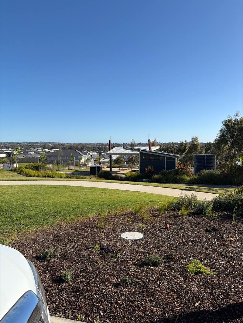 walking near me in McCubbin Drive Reserve in spring