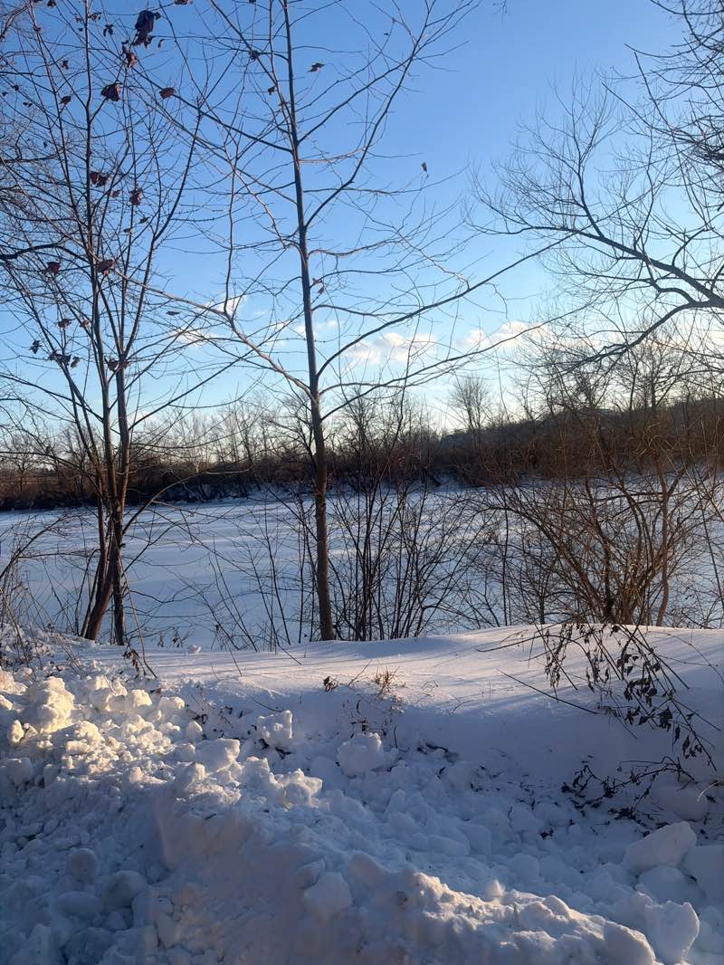 walking near me in Riverfront Park in winter