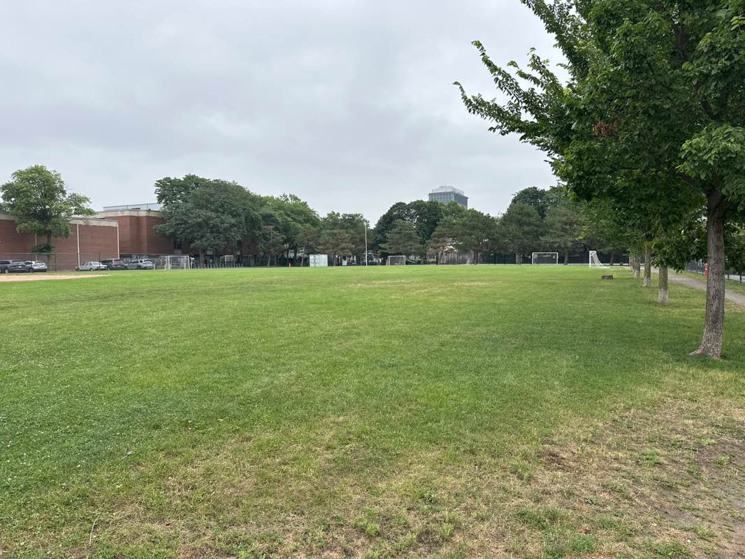 walking near me in Ahern Field in summer