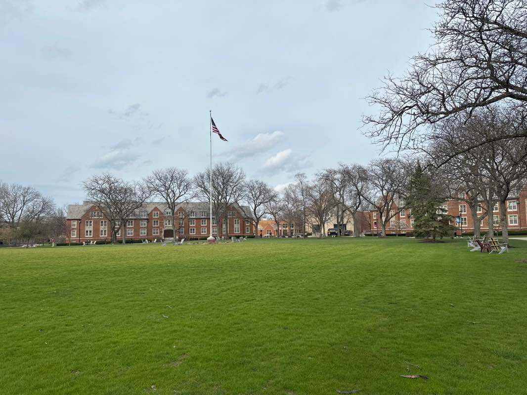 walking near me in JCU Quad in spring