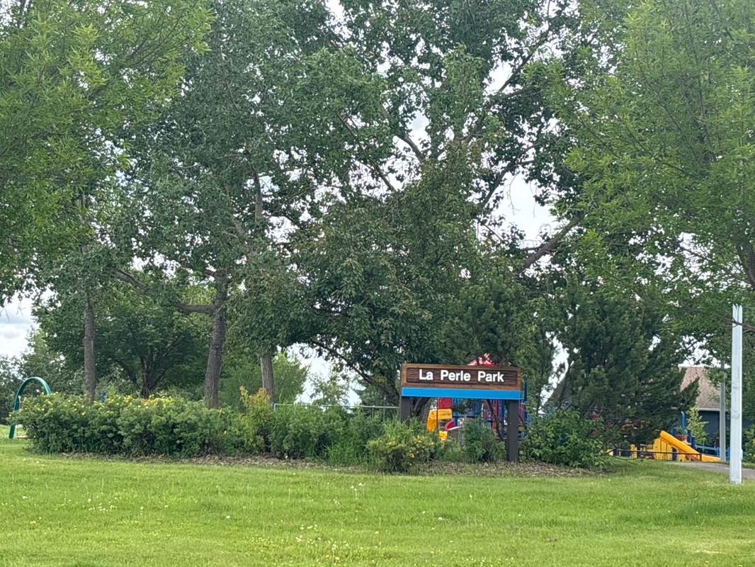 walking near me in La Perle Park in summer