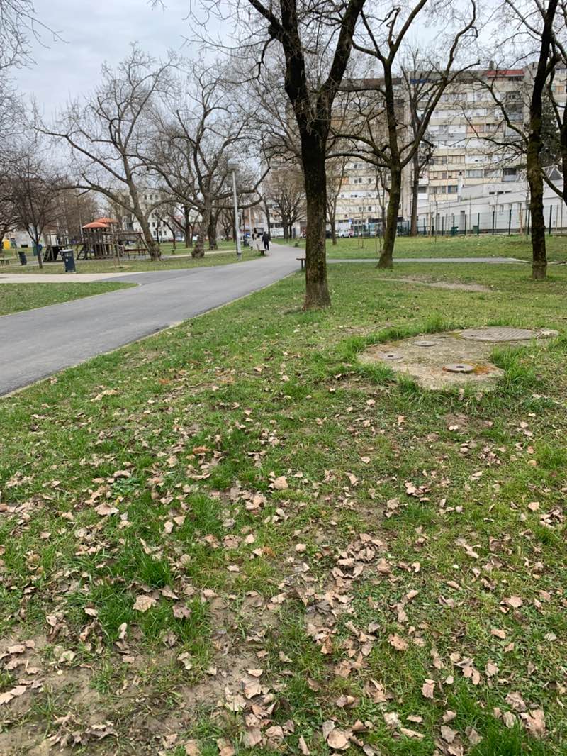 walking near me in Park Emila Cossetta in spring