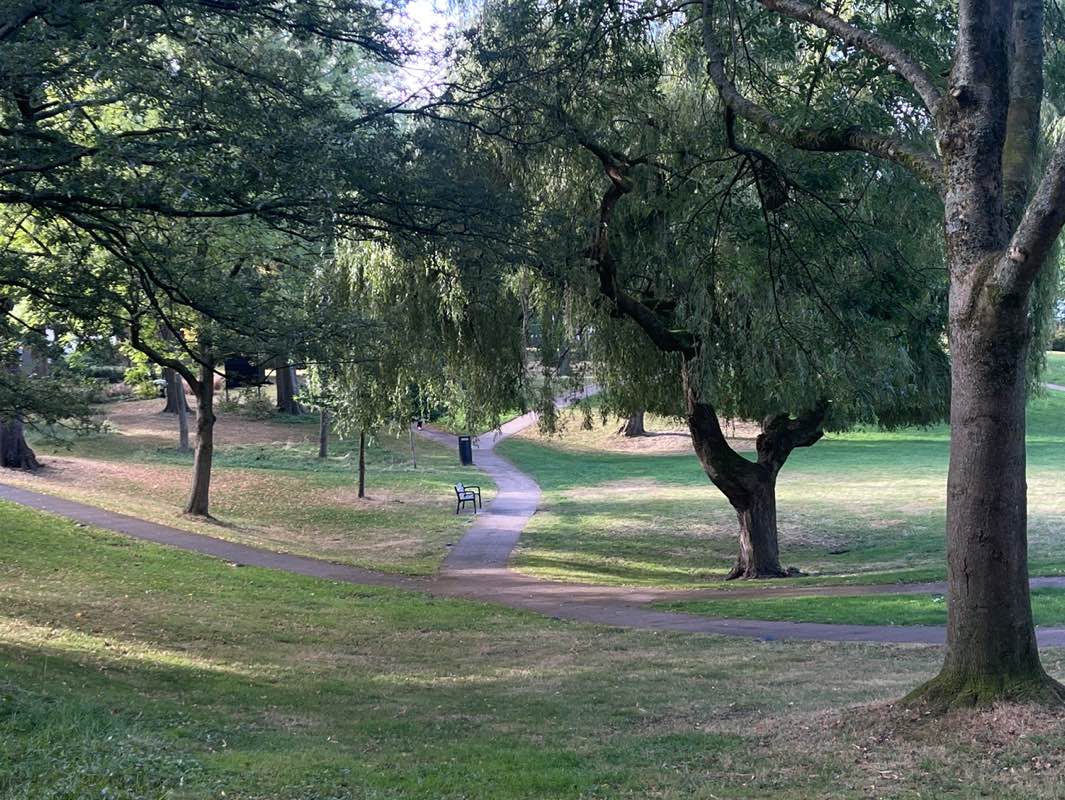 walking near me in Winckley Square in autumn