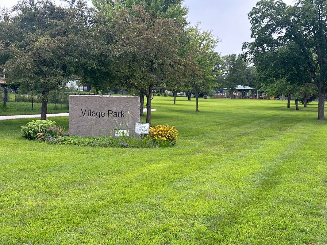 walking near me in Village Park in autumn