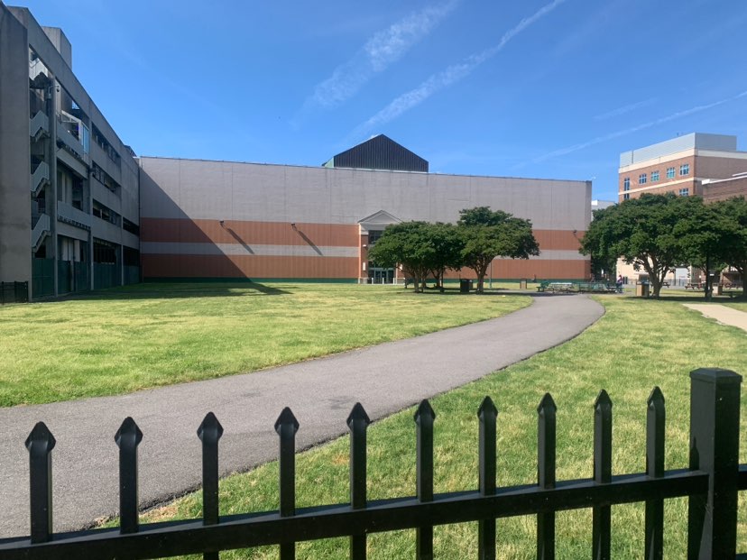 walking near me in MacArthur Center Green in spring