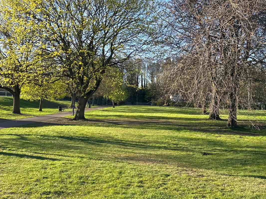 walking near me in Riversley Park in spring