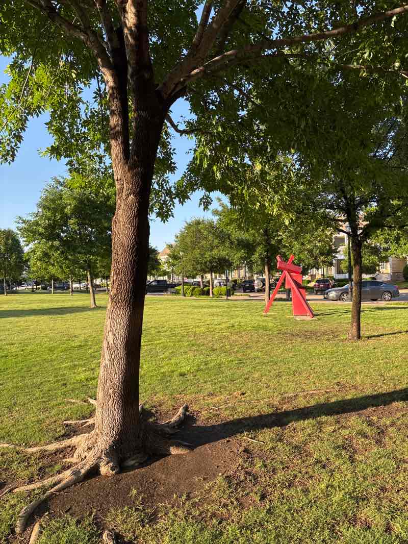 walking near me in Coppell Old Town Park in spring