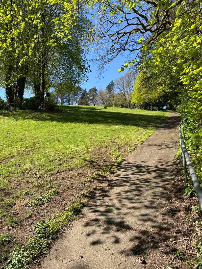 walking near me in Caetwmpyn Park in spring