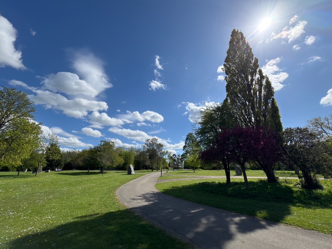 walking near me in Hesters Way Park in spring