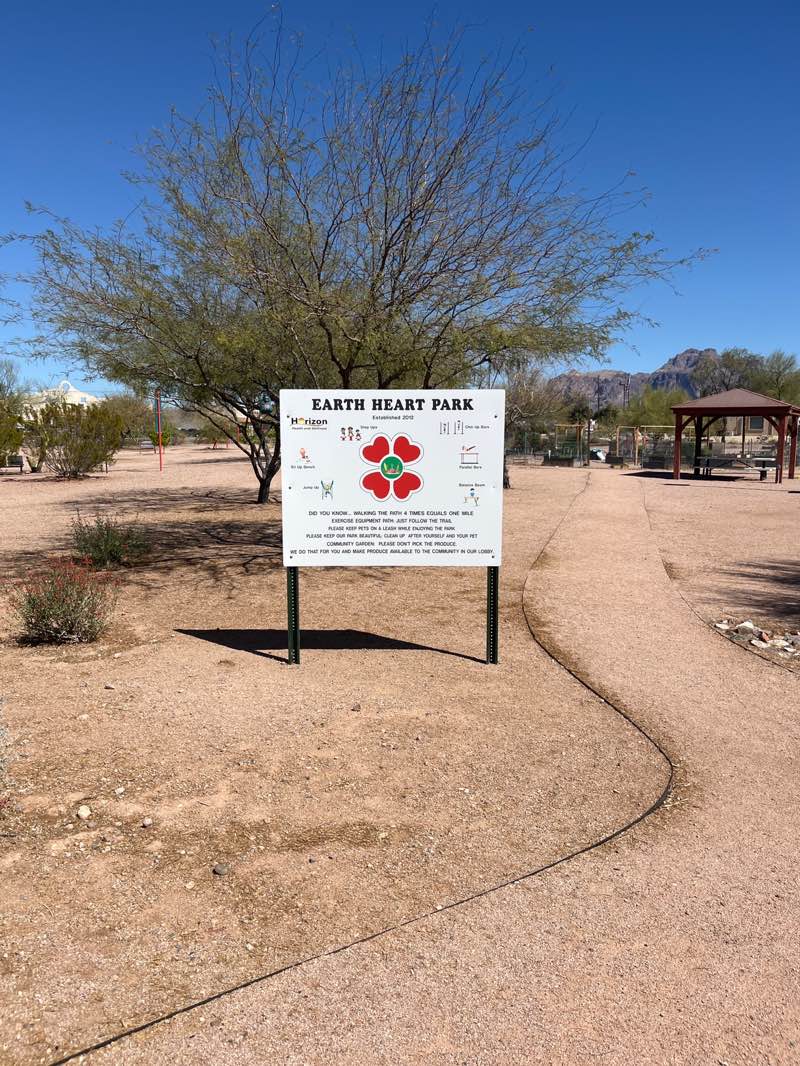 walking near me in Earth Heart Park & Community Garden in spring