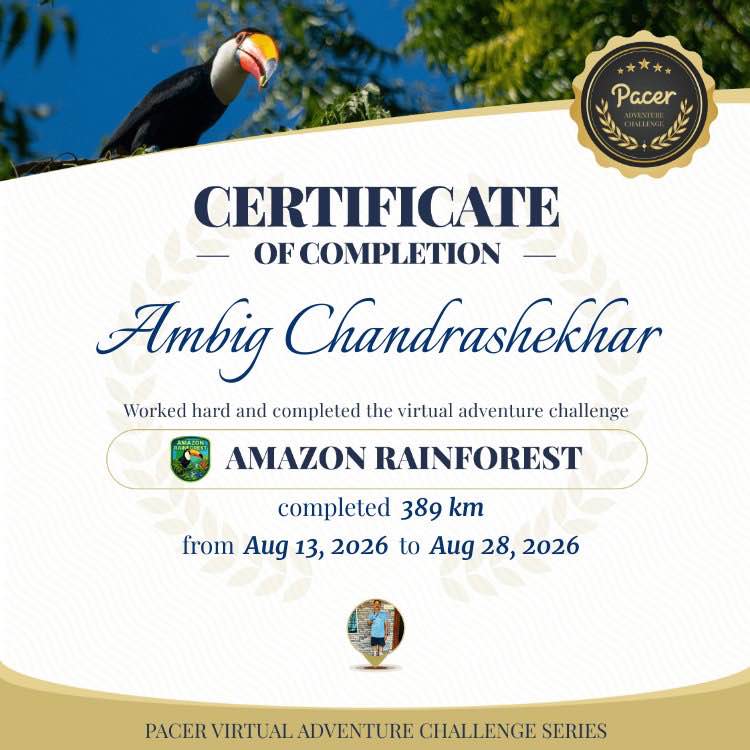 Walk with Passion Ambig Chandrashekhar post image